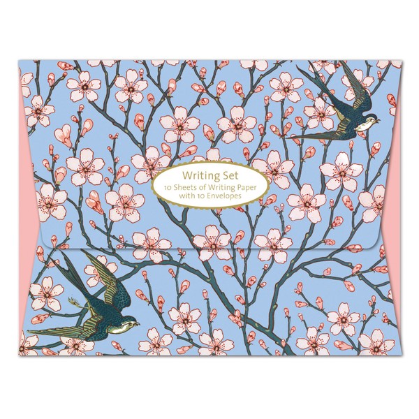 Almond and Blossom Writing Set - 10 Paper Sheets with