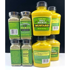 Trader Joe's Joes Dill Pickle Mustard & OR Seasoning In A PICKLE RARE Delicious! - Pack of 1, 1 Dill Pickle Mustard & 1 Pickle Seasoning