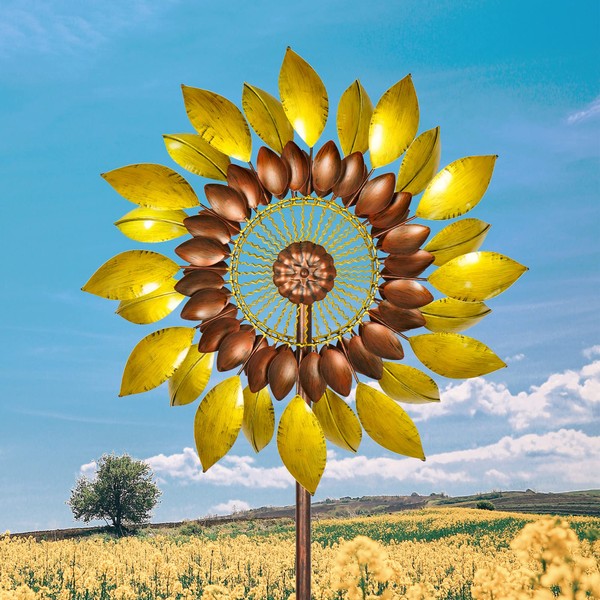 Wind Spinner Clearance Outdoor, 84 inches Large Metal Wind Spinners Christmas Decorations Outdoor for Yard and Garden, Birthday Gifts for Women