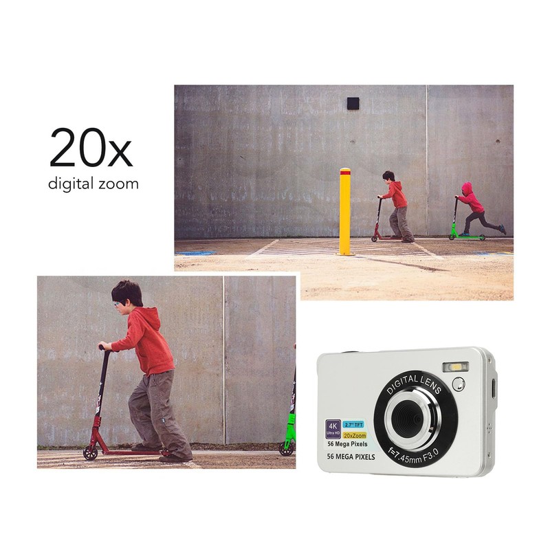 4K Digital Camera, 56MP Vlogging Camera with 20X Digital Zoom,