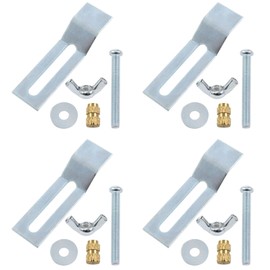 XZW 4PCS Undermount Sink Clips Undermount Sink Brackets Sink Mounting Clips Kitchen and Bathroom Sinks Installation Repair Hardware Fixture Fasteners