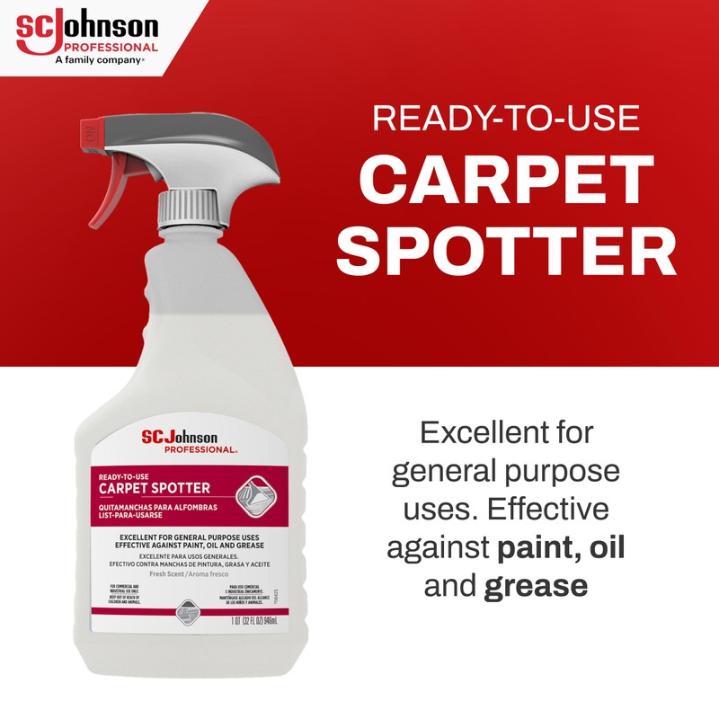 SC Johnson Professional Ready-To-Use Carpet Spotter, Carpet Stain Remover, 32