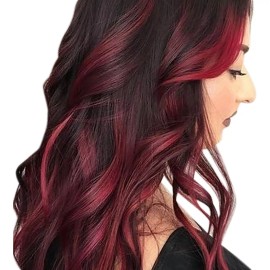 generic Peluca De 70 Cm, Sexy, Rojo Degradado, Pelo Largo Y Rizado,