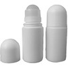 WsjiaboFux 4 Pcs White Empty Refillable Roll On Bottles Roller