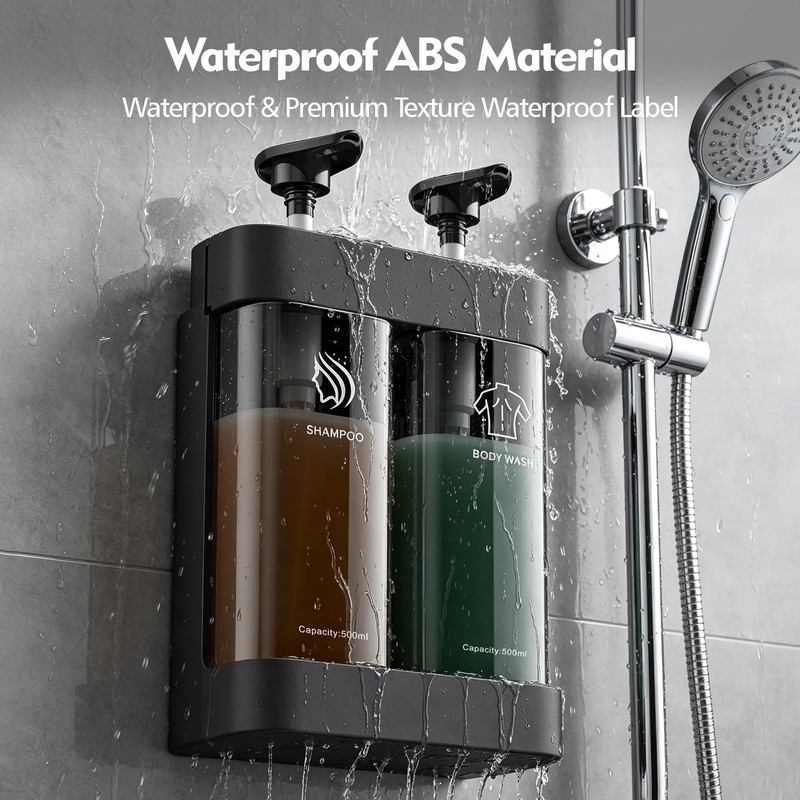 Refillable ABS Wall Mount Shower Soap Dispenser for Shampoo