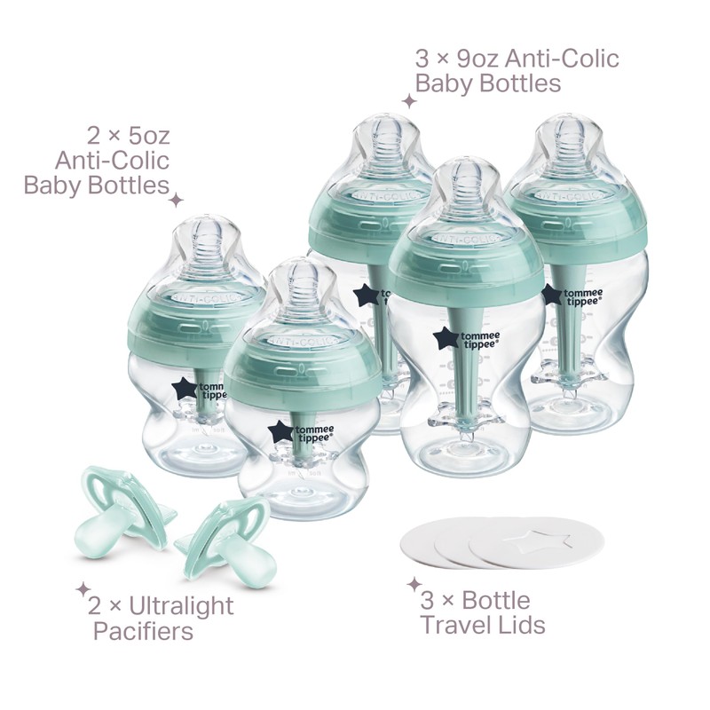 Tommee Tippee Advanced Anti-Colic 10 Piece Bottle and Pacifier Set,
