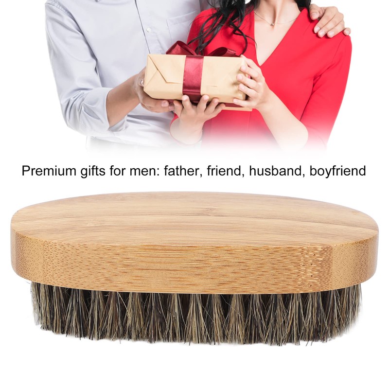 Beard Brush, Beard Beauty Brush, Portable Bamboo Massage, Small for