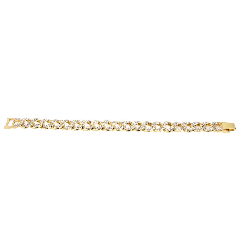 Cuban Bracelet Cuban Boutique Rhinestone Jewelry Hip Hop Couple Bracelet