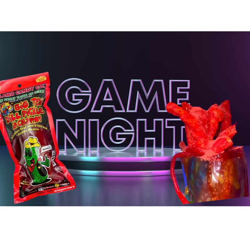 Tiktok Chamoy Pickle Kit With Fruit-Roll-up & Chips, Includes Lucas