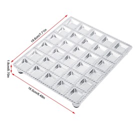 Ravioli Mould Made of Aluminium Alloy 19.6 x 16.5 cm 30 Holes Dumplings Pastry Mould Maker Ravioli Cookie Cutter Ravioli Maker Press for Mini Squares for DIY Cooking Family Celebrations Parties (1