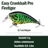 Crankbait Set of 5 for Perch, Pike & Zander, 6