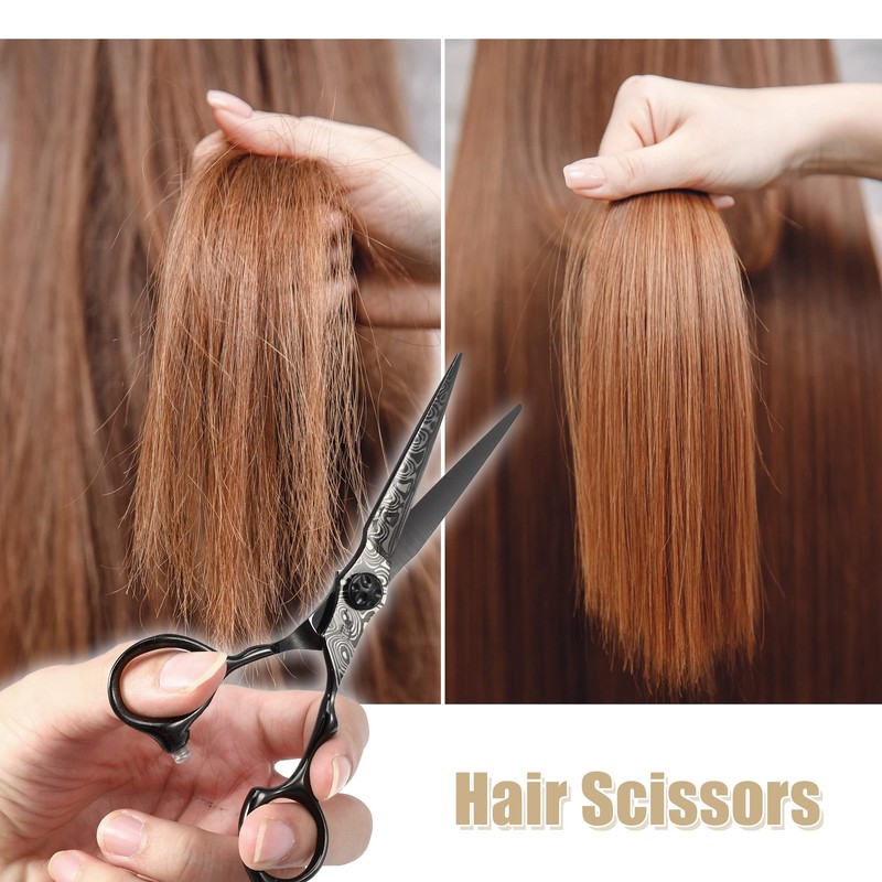 VOCOSTE Hair Scissors Haircutting Scissors Hairdressing Scissors Stainless Steel Razor