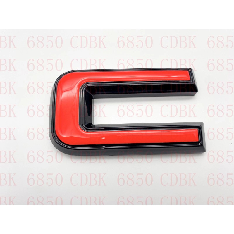 Auto Front & Rear GMC Red Black OVERLAY Emblem Badge