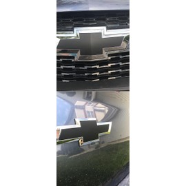 Reflective Concepts - Front and Rear Bowtie Emblem Overlay Decal Stickers - 2013-2015 Malibu - (Color: Flat Black)