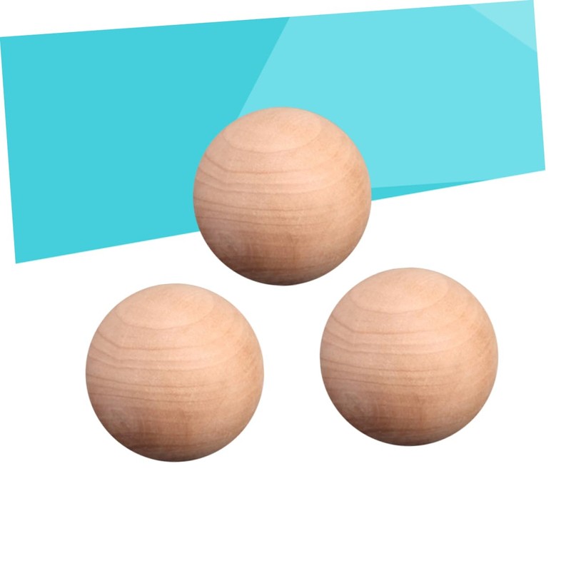 NUOBESTY 10pcs Natural Unfinished Wooden Balls Round Craft Balls for