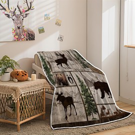 Manta rústica de cabina, manta de franela suave para silla, cama, sofá, oficina, 60 x 80 pulgadas