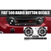 World Graphix Fits FIAT 500 Worn Button Restore Decals Radio