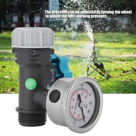Water Pressure Regulator Valve, G3/4in Adjustable Water Pressure Regulator Valve Controller with Pressure Gauge Greenhouse Garden Irrigation