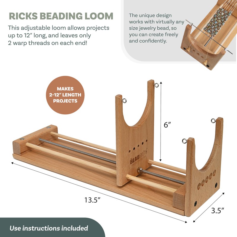 The Beadsmith Rick's Beading Loom, 13.5 x 3.75 x 4.5
