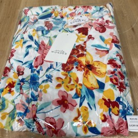 Emily Wonder NEW Emily Wonder BEING OPEN FLORAL ONE SHOULDER JUMPSUIT (IVORY MULTI) Large