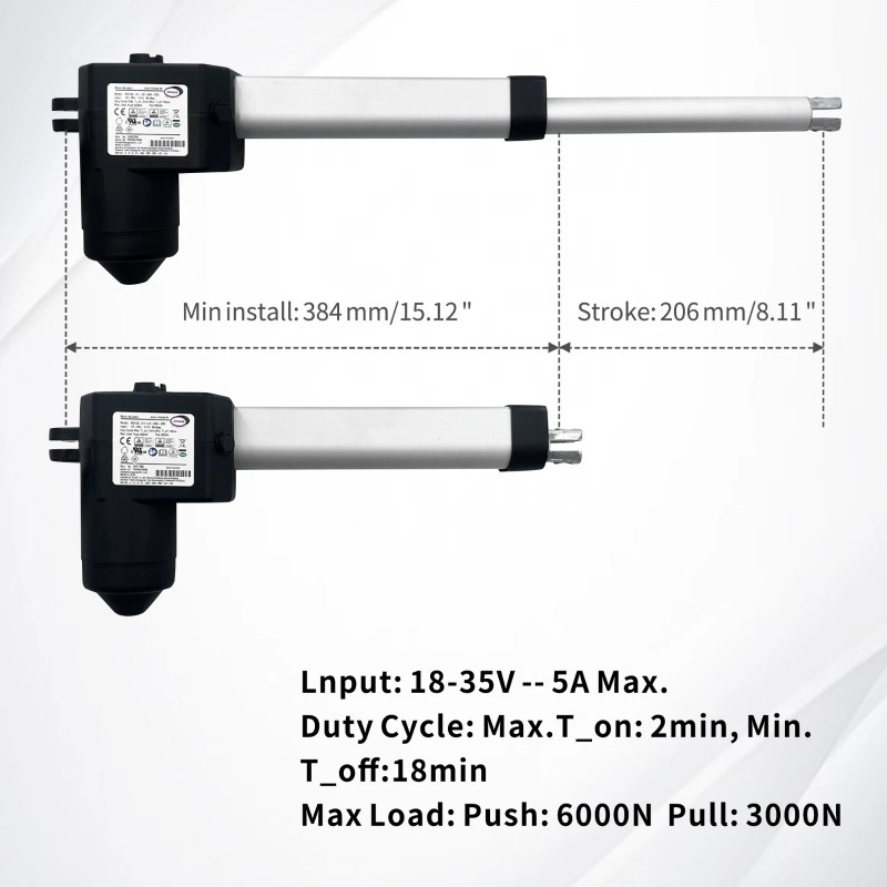 Limoss 450390 Motor Actuator Model MD120-01-L3-384-206 for Recliner Lift Chairs