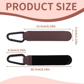 WeddHuis 2 x Pram Hook Clips Leather Pram Bag Holder Pram Hook for Bags Attach Your Shopping Bags Securely to the Pram Universal Fit