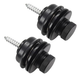 BOBOZHONG Guitar Strap Locks,2PCS Quick Release Security Bass Straplocks Metal Straplocks Anti-stripping Lock System for Electric Acoustic Guitar Replacement, Black