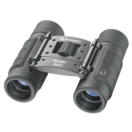 Bresser Hunter 8x21 roof pocket binoculars (with center drive, robust rubber armouring and fully coated optics including carrying strap and carrying bag)