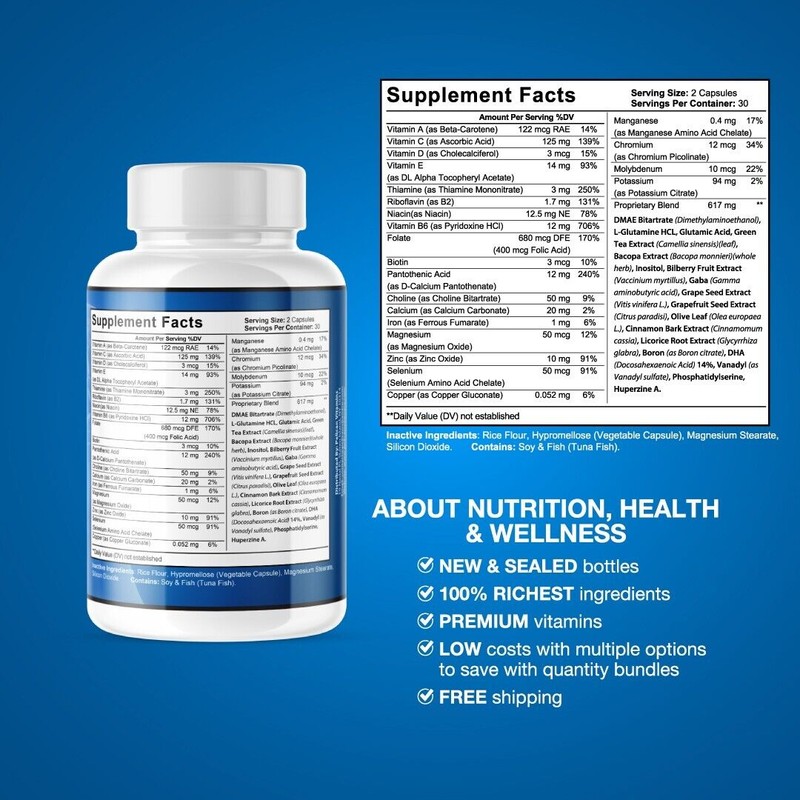 Pelican Vitamins Neuro-Thrive- Brain Support- 60 Capsules