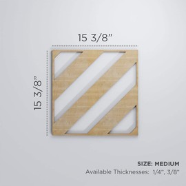 Ekena Millwork WALW16X16X0250STRRO Strymon Decorative Fretwork Wall Panels, 15 3/8"W x 15 3/8"H x 1/4"T, Red Oak