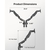 HUANUO Dual Monitor Stand - Full Adjustable Monitor Desk Mount