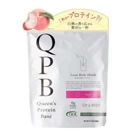 プロテイン ホエイ ソイ 女性向け QPB クイーンズ プロテイン ベース 600g ダイエット 酵素 美味しい タンパク質 (ピーチ)