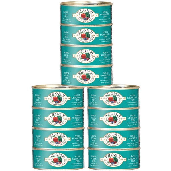 Fromm Fourstar Cat Food Canned Salmon Tuna Pate (12X5 Oz)