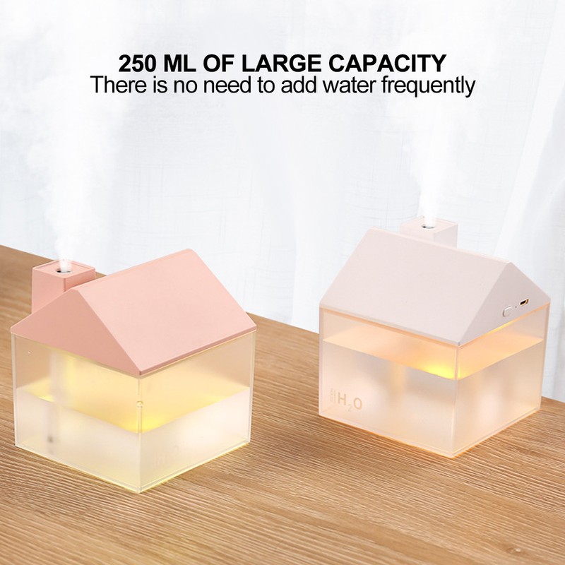 USB Humidifier House Shape 3-In-1 250ml Aroma Essential Oil Diffuser