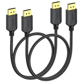 XiAyriky DisplayPort to DisplayPort Cable 3 ft, 2-Pack DP Display Port Cable Adapter Male to Male 4K, 2k@165Hz/ 144Hz for Computer, Docking Station, Monitor and More