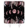 ZWSMZW Moon Phase Shower Curtain Moonlit Garden Boho Floral Starry