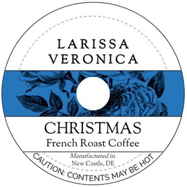 Christmas French Roast Coffee (Single Serve K-Cup Pods) (Gourmet, Naturally Flavored, Whole Coffee Beans) (12 pods, ZIN: 575431)