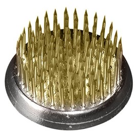 JapanBargain 3148, Flower Frog Japanese Ikebana Kenzan for Flower Arrangements Brass Floral Arranging Pin Needle Holder Made in Japan, 1-3/4" Diameter