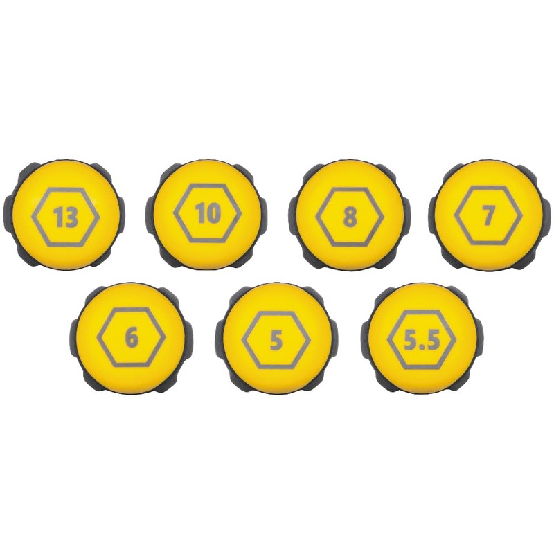 VACO VAC7071 7-Piece Metric Hex Nut-Driver Set, Hollow Shaft, Magnetic,
