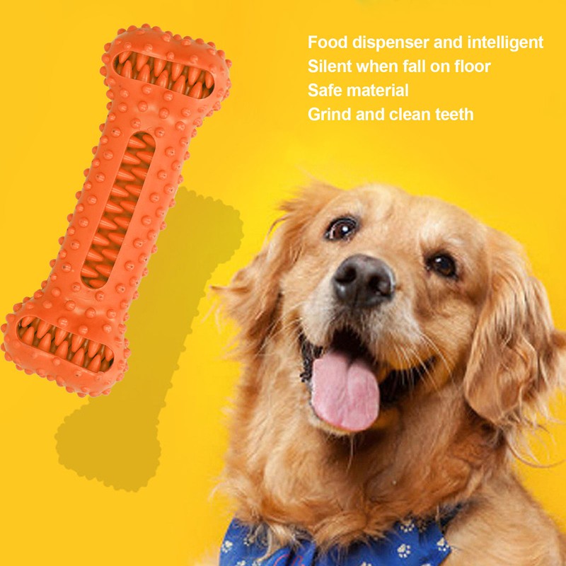 TPR Dog Teeth Cleaning Chew Toy Food Dispenser Brushing Stick