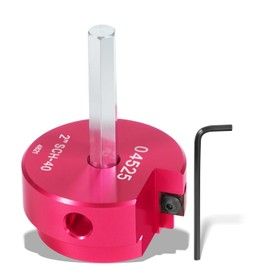 sixcow 2-Inch Head Plastic Pipe Fitting Reamer PPR200 with 3/8-Inch Hex Shaft, PVC Fitting Saver for PVC, SCH40, ABS, CPVC Water Lines, Drain Lines, Vent Lines, Fit into Standard 1/2"" Drills, Red