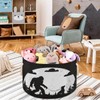 LLCXCSI Sasquatch Storage Baskets Bigfoot Moon Foldable Round Organizer Bins