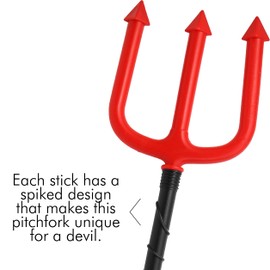 Skeleteen Devil Pitchfork Costume Accessories - Devils Demon Prop Pitch Fork Trident Accessory for Adults and Kids