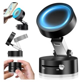 Soporte Celular Auto Magnético Qzgyoool Ventosa Ajustable Negro                                                                                       