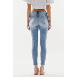 SALT TREE Kancan - Jeans Mid-Rise Distressed Skinny Jeans - KC8373M-NV Lightblue