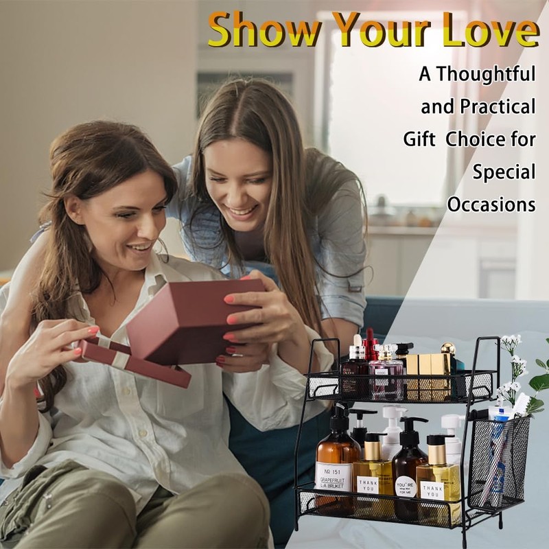 LEMIKKLE Countertop organizer for bathroom counter, the organizer for bedroom,