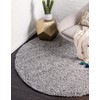 Unique Loom Solid Shag Collection Area Rug (6' 1" Round,