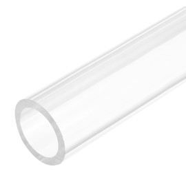 MECCANIXITY Acrylic Pipe Rigid Round Tube Clear 30mm(1.18") ID 40mm(1 9/16") OD 305mm(12") for Lamps and Lanterns,Water Cooling System