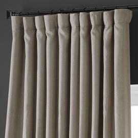 HPD Half Price Drapes BOCH-LN1857-84-DW Faux Linen Extra Wide Blackout Room Darkening Curtain (1 Panel), 100 X 84, Oatmeal