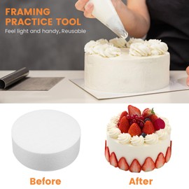 VILLCASE 7 Pcs Foam Cylinder Large Foam Circles Round Foam for Crafts Styro-foam Foam Discs Eps White